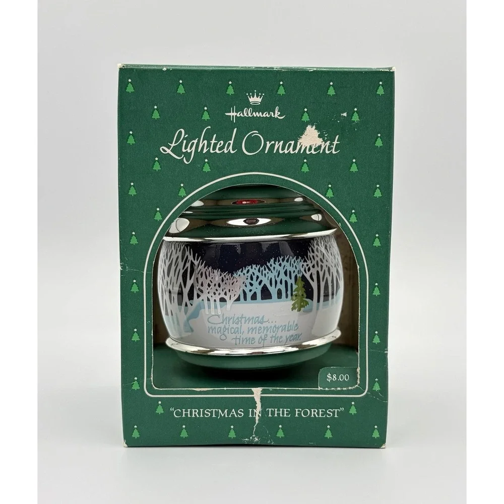 Hallmark 1984 Christmas in the Forest Lighted Tree Ornament QLX703-4 Vintage